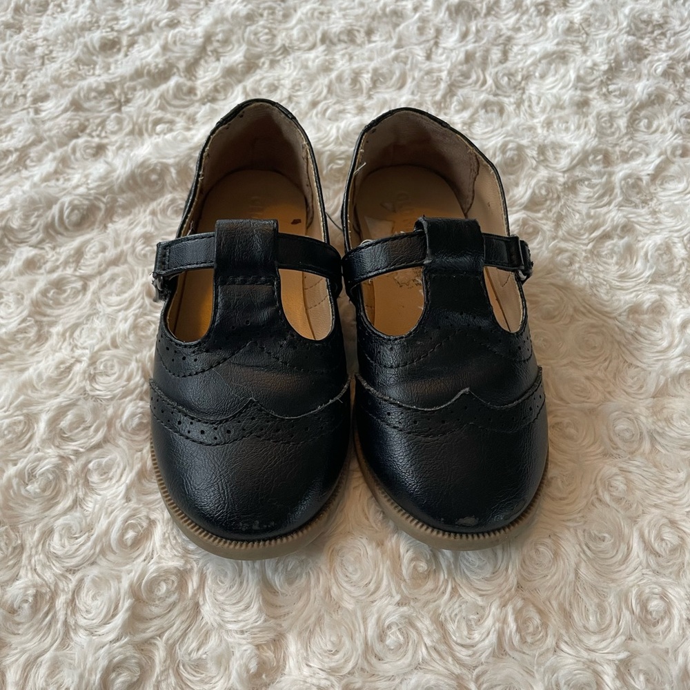 Classic vintage style Mary Jane black leather shoes - Picture 1 of 8
